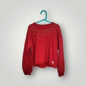 Abercrombie & Fitch youth 13 14Red Sweatshirt with Gold Accents